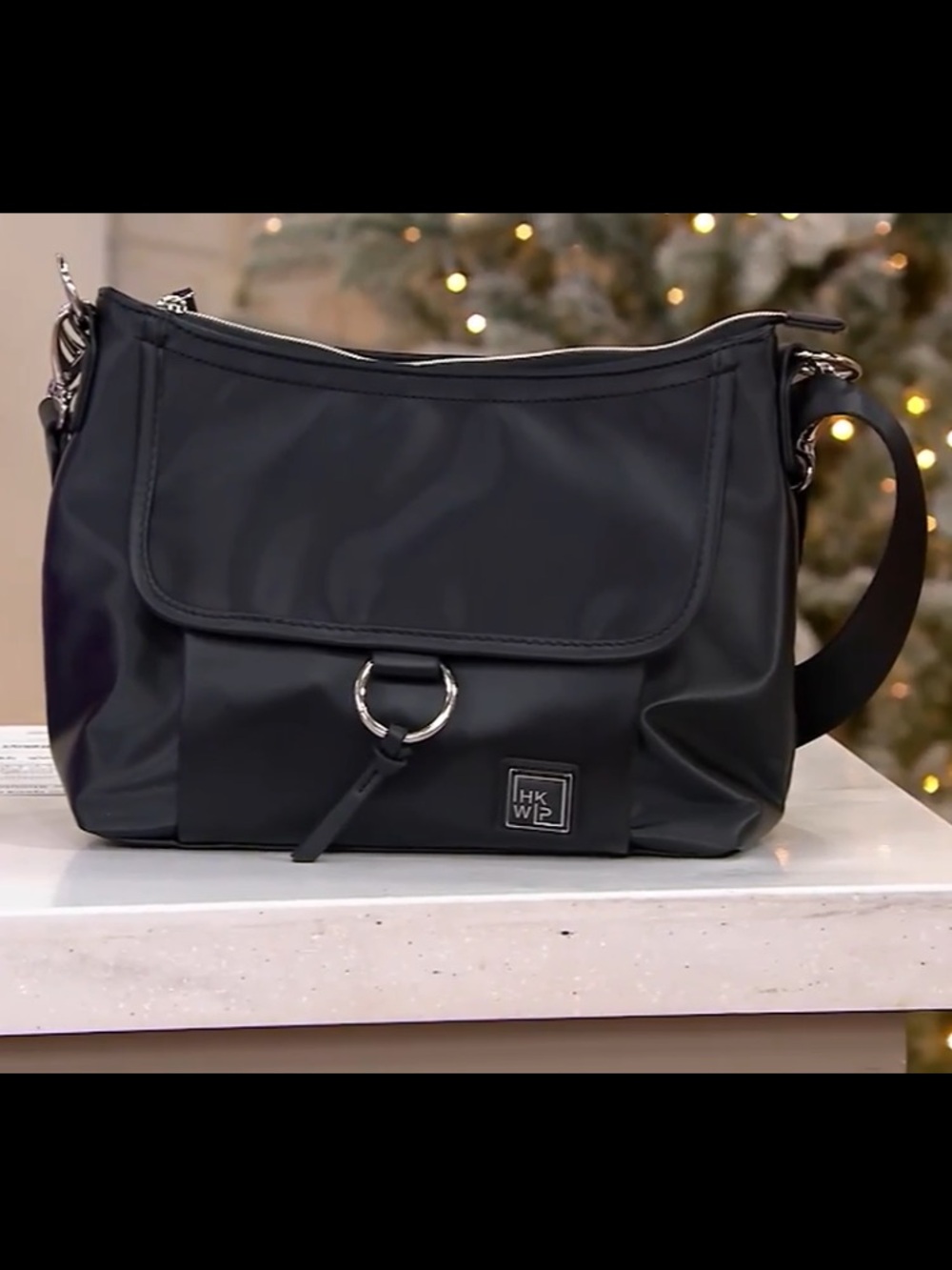 IHKWIP Stellar Shoulder Bag with Crossbody Strap ~ Metallic Black